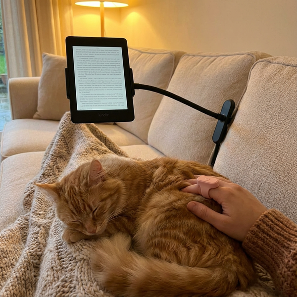 Reading while petting my cat 🐱